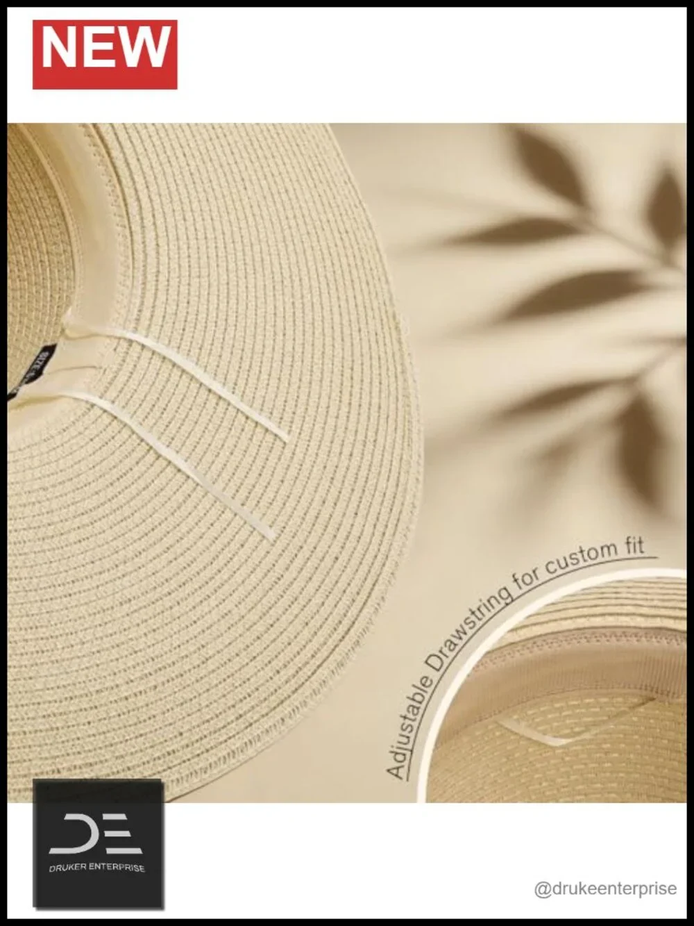 Wide Brim Sun Straw Hat UPF 50+ Foldable Travel Beach Hats